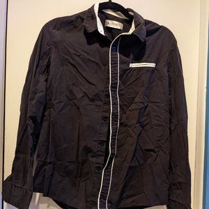 Black and White Tomsware Button Down Shirt